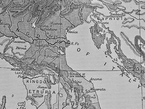 Cartina geografica - Istria e Dalmazia (foibe)